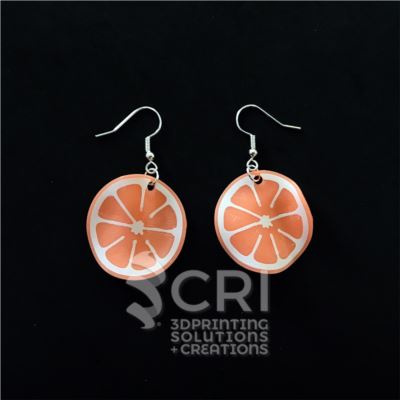 Orecchini Citrus fruits in stampa 3d